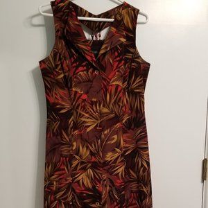Scarlett Sleeveless V neck dress, size 10, Jungle print